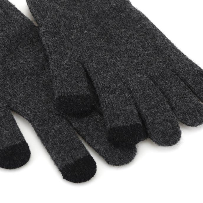 totes toasties® Mens Knitted Stripe Hat & Glove Set Charcoal Mix Extra Image 6